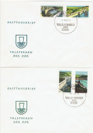 BAR-L1 - ALLEMAGNE OTRIENTALE N° 1096-99 Sur FDC BARAGES - 1950-1970