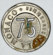 Monaco Jeton ~ 1920 Troué 75 Centimes # 3 - Altri & Non Classificati