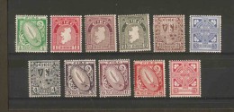 IRELAND 1940 - 1949 VALUES TO 11d SG 111/119c, 121b  MAINLY LIGHTLY MOUNTED MINT Cat £48.70 - Unused Stamps