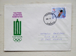 Cover From Lithuania 2000 Vilnius Sport Olympic Games Sydney Bicycle Cycling - Litouwen