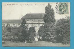 CPA 94 Square Des Epinettes Groupe Scolaire PARIS XVIIème - District 17