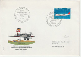 Genève Zurich Nuremberg 1972 - 50 ème Anniversaire Premier Vol Erstflug Inaugural Flight - Primi Voli