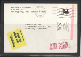 USA 179 Post Card Air Mail Postal History Franking Label Meter Mark Birds - Marcophilie