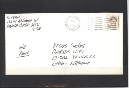 USA 187 Cover Brief Air Mail Postal History Personalities - Postal History