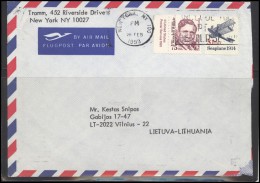 USA 192 Cover Brief Air Mail Postal History Personalities Aviation Plane - Marcophilie