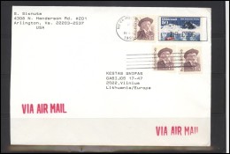 USA 197 Cover Brief Air Mail Postal History Personalities - Poststempel