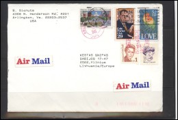 USA 198 Cover Brief Air Mail Postal History Personalities District Of Columbia Birds Fauna - Poststempel