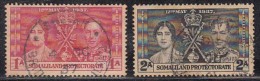 Somaliland Protectorate Used 1937, 2v Coronation, (sample Image) - Somaliland (Protectorat ...-1959)