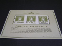 GRQNLAND Parcel Stamps Reprints; - Paketmarken