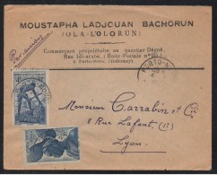 AOF - PORTO NOVO - DAHOMEY / 1950 ENVELOPPE A ENTETE POUR LYON (ref 6279) - Briefe U. Dokumente