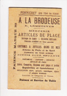 A La Brodeuse PORNICHET Calendrier Horaires MAREES Chemins De Fer Orleans 1909 - Small : 1901-20