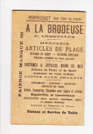 A La Brodeuse PORNICHET Calendrier Horaires MAREES Chemins De Fer Orleans 1909 - Tamaño Pequeño : 1901-20