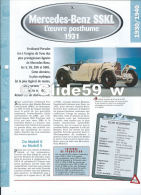 Fiche Mercédès-Benz SSKL (1931) - Un Siècle D'Automobiles (Edit. Hachette) - Autos