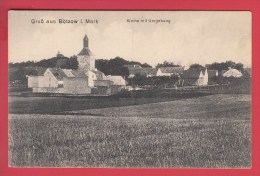 CPA * BÖTZOW  * Années 1915 * Gruss Aus Bötzow * Kirche Mit Umgebung * Verl. Joh. Lindenberg, Rathenow =>SCAN R/V - Velten