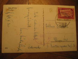 1949 To Wien Austria Stamp On Censor Censored Balaton Vitorlasok Sail Sailing Race Post Card Hungary - Cartas & Documentos