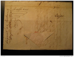 Peterwardein To Baja 1862 Prephilately Letter Hungary - ...-1867 Prephilately