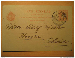 Marosujvar 1914 To Horgen Switzerland Suisse Rumania Postal Stationery Card HUNGARY - Storia Postale
