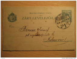 HUNGARY Kolozsvar 1909 Postal Stationery Letter Card Hongrie - Brieven En Documenten