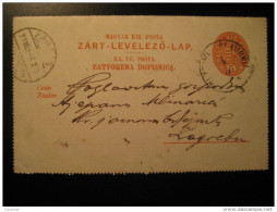 SLAVONIA 1891 To Zagreb Yugoslavia Postal Stationery Card HUNGARY - Covers & Documents