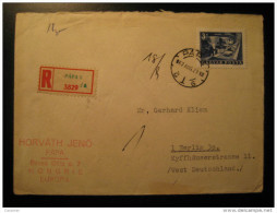 PAPA 1967 To Berlin Germany Stamp On Registered Cover HUNGARY - Cartas & Documentos