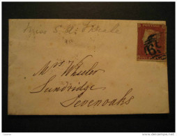 GB UK Sevenoaks 1848 ? One Penny H P ? + 2 Cancels Cover England Great Britain United Kingdom - Storia Postale