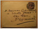UK GB 1901 Ealing To Plymouth 1p Postage And Inland Revenue Stamp Sello Sobre Cover - Storia Postale