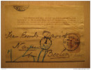 1896 To Nauen Berlin Germany Front Frontal Wrapper Postal Stationery England UK GB - Covers & Documents