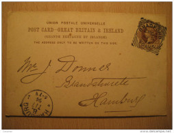Bradford 1894 To Hamburg Germany Postal Stationery Card England UK GB - Lettres & Documents