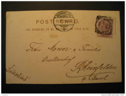 GB UK ENGLAND Birmingham 1901 To Rheinfelden Switzerland Suisse Stamp On Blackfriars Bridge St Paul 's Post Card - Cartas & Documentos