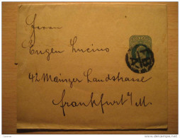 UK GB FBA Cancel To Frankfurt Half P Wrapper Newspaper Faja Sobre Entero Postal Cover Stationery - Brieven En Documenten