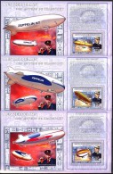 R. D. Du Congo 2006 - Histoire De L'Aviation, Zippelins I - 3 BF ** Neufs // Mnh - Mint/hinged