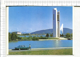 CANBERRA - ACT  -    The  Carillon  On The  Shores  Of  Lake Burley Griffin  - Wth  The  Library  - Water Jet - Véhicule - Canberra (ACT)