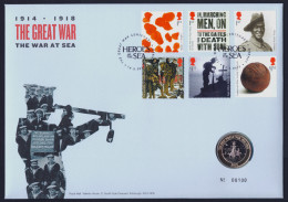 2015 ROYAL MAIL "CENTENARY OF WORLD WAR I" COIN COVER (BU) - 2011-2020 Ediciones Decimales
