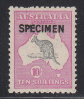 Australia 1915-27 Specimen, Mint Mounted, 3rd Wmk, Type B, Sc# ,SG 43s - Mint Stamps