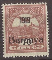 1919  12-14   BARANYA  UNGARN SERBIA JUGOSLAVIJA OVERPRINT  INTERESSANT  - TYP II NEVER HINGED - Baranya