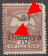 1919  12-14   BARANYA  UNGARN SERBIA JUGOSLAVIJA OVERPRINT  INTERESSANT  - TYP II NEVER HINGED - Baranya