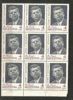 357c * ARGENTINIEN * KENNEDY * 9er BLOCK * POSTFRISCH ** !! - Unused Stamps