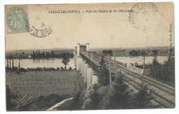 CPA - CUBZAC LES PONTS, PONT DU CHEMIN DE FER - Gironde 33 - Circulé - Edit. Photo Postal - Cubzac-les-Ponts