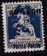 POLAND 1918  Warsaw Ovpt Fi 5 B8 Mint Hinged - Neufs