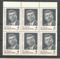 360c * ARGENTINIEN  * 6er BLOCK * KENNEDY  * POSTFRISCH ** !! - Ungebraucht