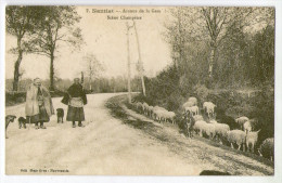 REPRODUCTION CPA    87    NANTIAT       AVENUE DE LA GARE     SCENE CHAMPETRE     BERGERES ET LEURS TROUPEAUX - Nantiat