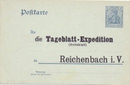 0-9800 REICHENBACH, GA Mit Zudruck, Tageblatt-Expedition - Reichenbach I. Vogtl.