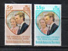 Z838A - BRITISH ANTARTIC TERRITORY, 1973 : Royal Wedding Ann And Mark  *** - Neufs