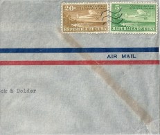 Luftpost Brieffragment  Republica De Cuba - Schweiz         Ca. 1950 - Storia Postale