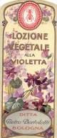 04861 "DITTA PIETRO BORTOLOTTI - BOLOGNA - LOZIONE VEGETALE ALLA VIOLETTA" ETICHETTA ORIGINALE PER COSMESI. - Labels