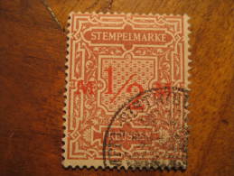 PREUSSEN Prussia 1/2 M Stempelmarke Revenue Fiscal Tax Postage Due Official GERMANY - Altri & Non Classificati