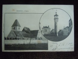 Freneuse , L ' église Et L ' Horloge - Freneuse