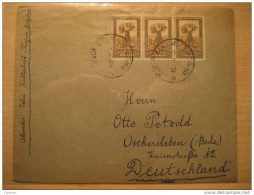 BULGARIA Trojan 1924 To Oschersleben Germany Strip 3 Stamp On Cover Bulgarie Bulgarien - Briefe U. Dokumente