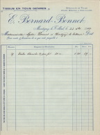 1909 - MONTIGNY-LE-TILLEUL  - Bernard-Bonnet  - Tissus En Tous Genres - 1900 – 1949