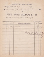 1887 - MONTIGNY-LE-TILLEUL  - Bonnet  - Tissus En Tous Genres - 1800 – 1899